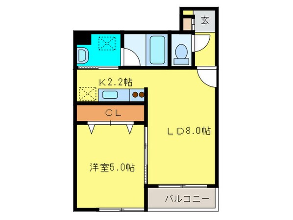 クラ－ジュ南円山の物件間取画像